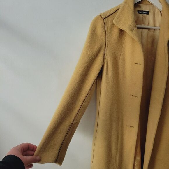 DKNY Camel Wool Coat (XS?) - Picture 2 of 15